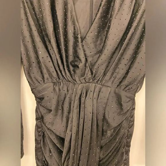 House of CB Tatja Deep V Crystal Studded Mini Dress Black Size Small - Picture 5 of 12